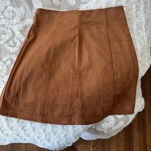 Francesca's Collections Tan A-Line Skirt